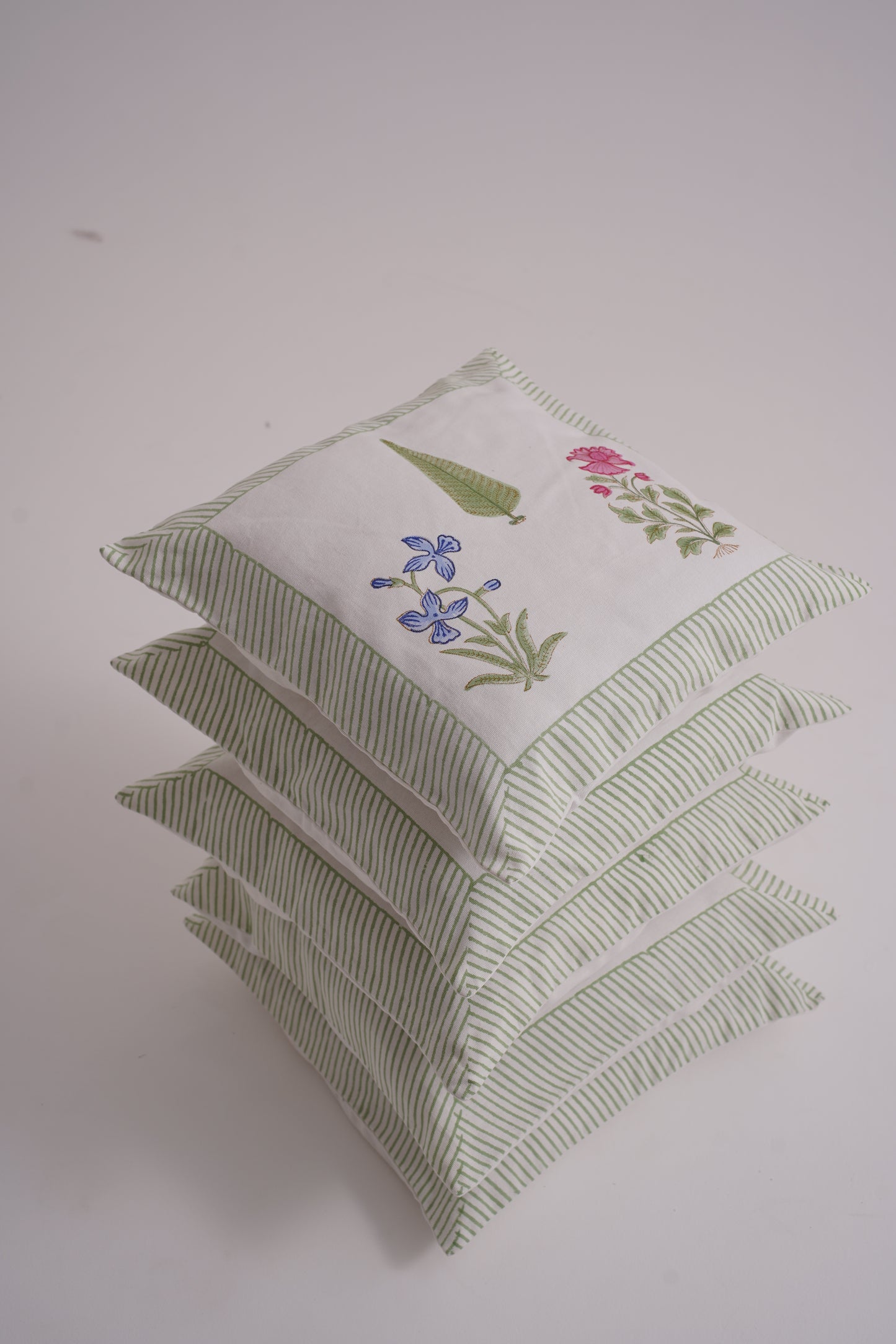 Flora Hand-Block Cushion Covers