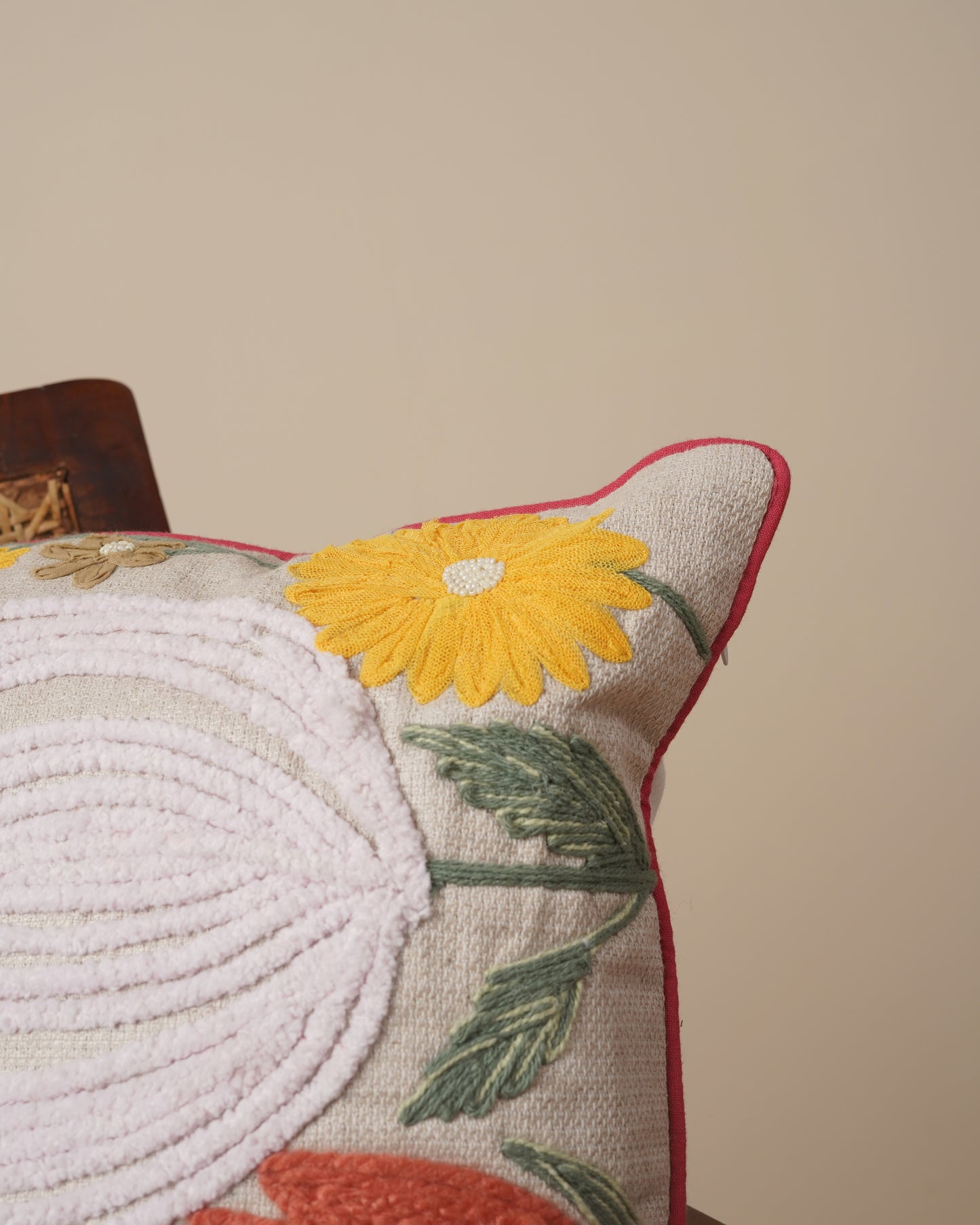 Lotus Tufted Cushion Cover