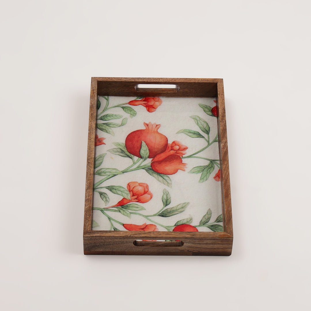 Pomegranate Charm Rectangle Tray