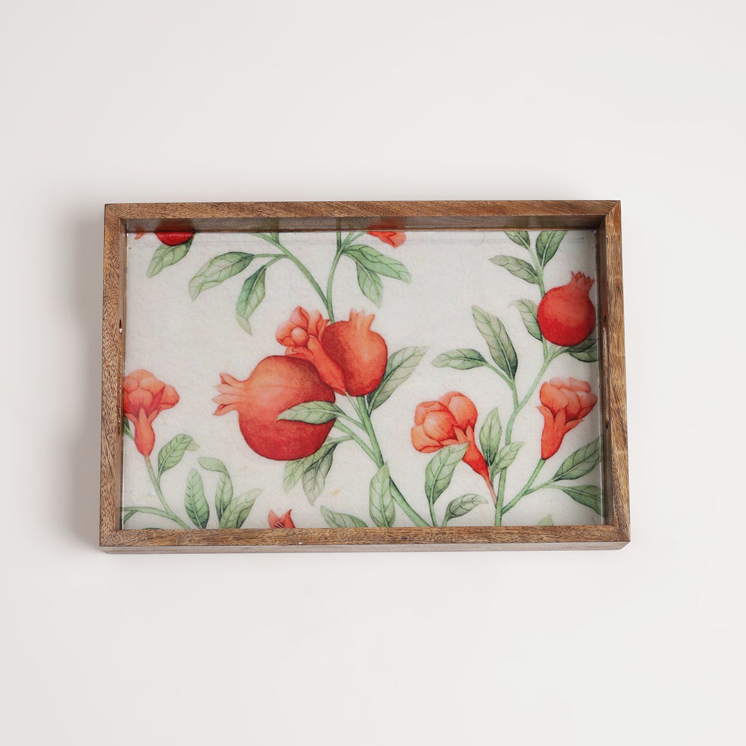 Pomegranate Charm Rectangle Tray