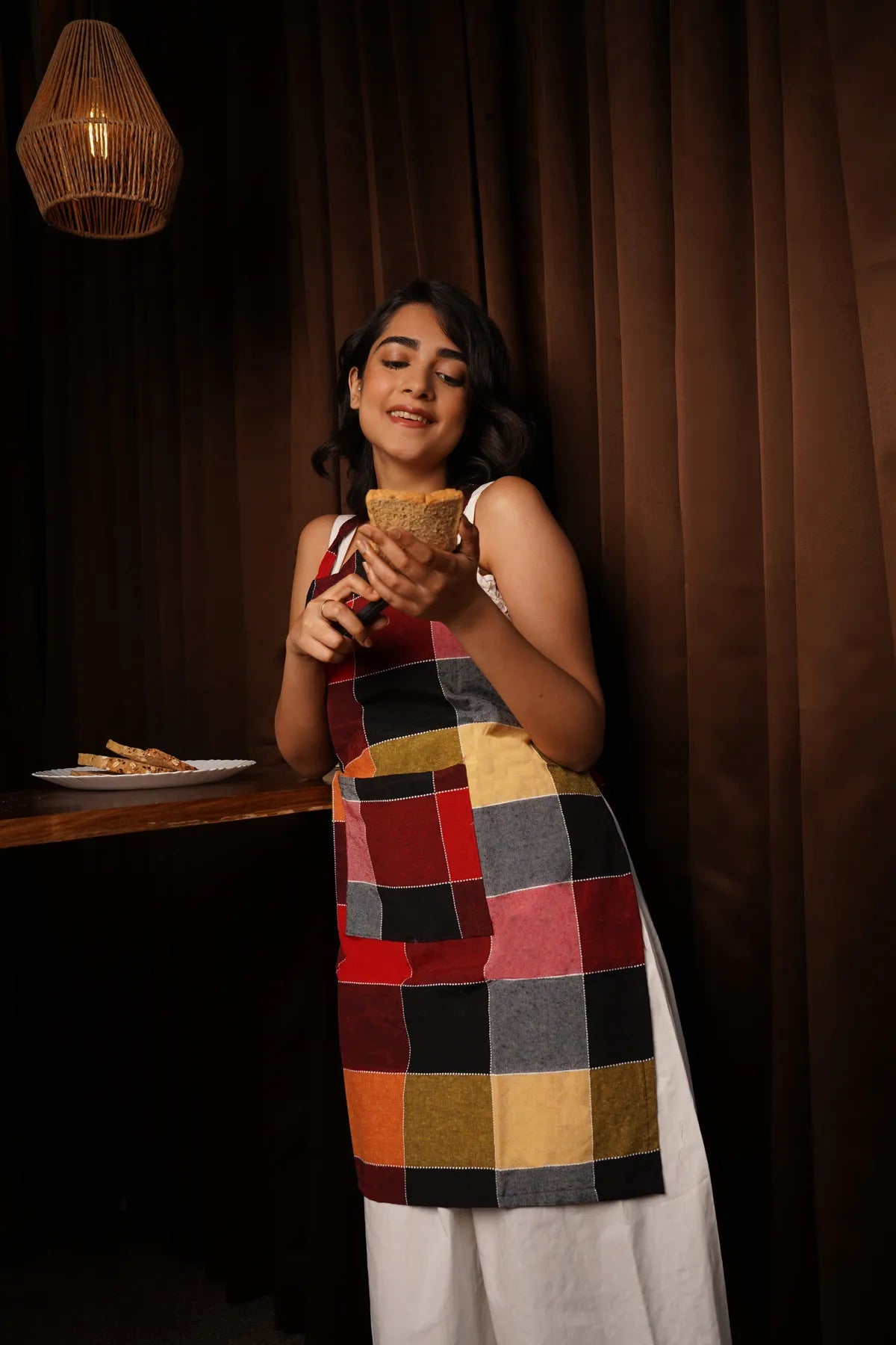 Rustic check Apron
