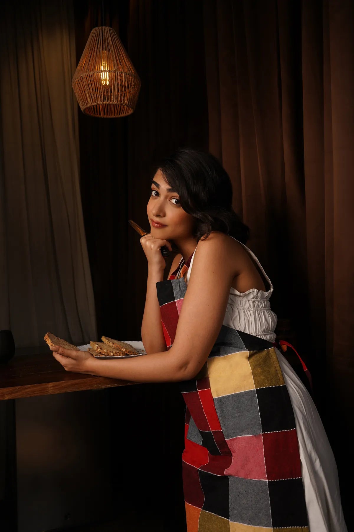 Rustic check Apron