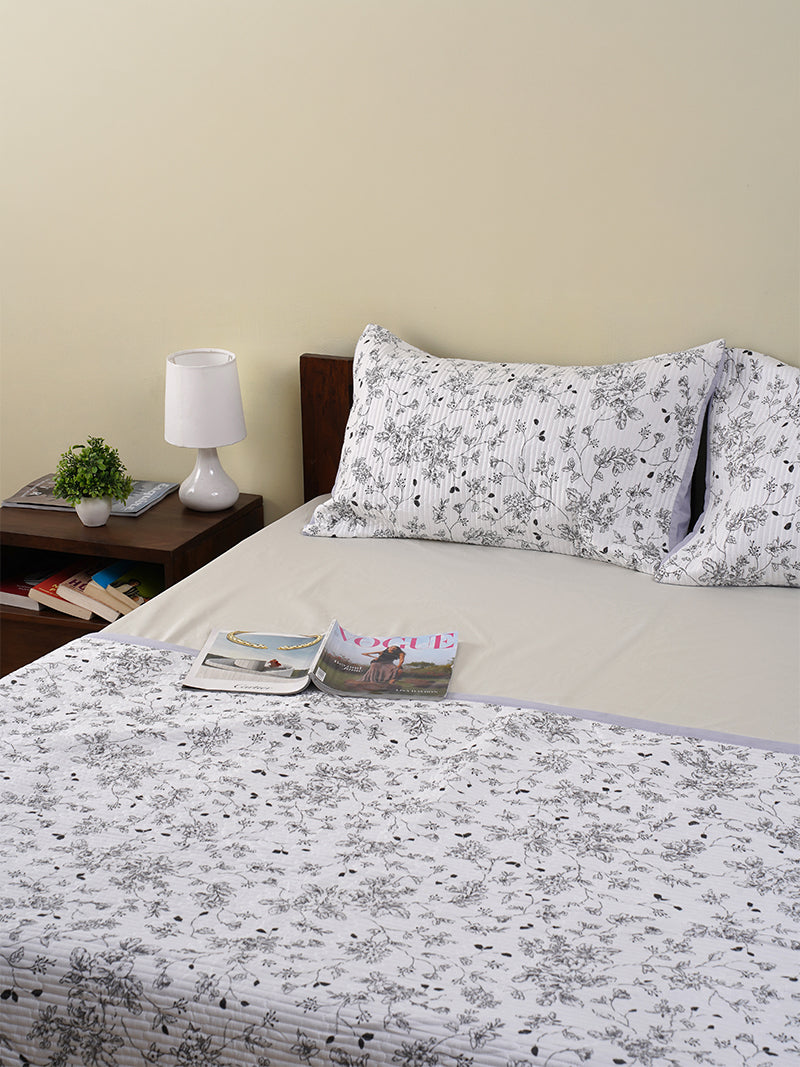 Smoky Petal Reversible Bedcover