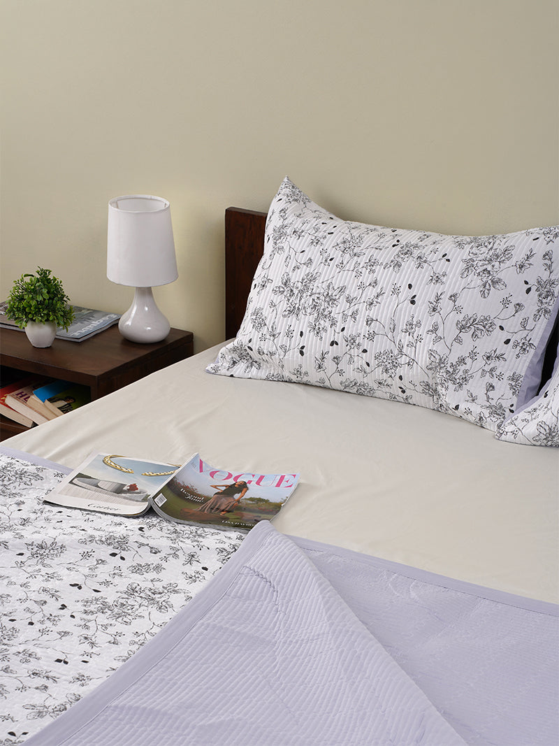 Smoky Petal Reversible Bedcover