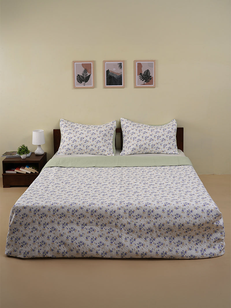 Misty Garden Reversible Bedcover