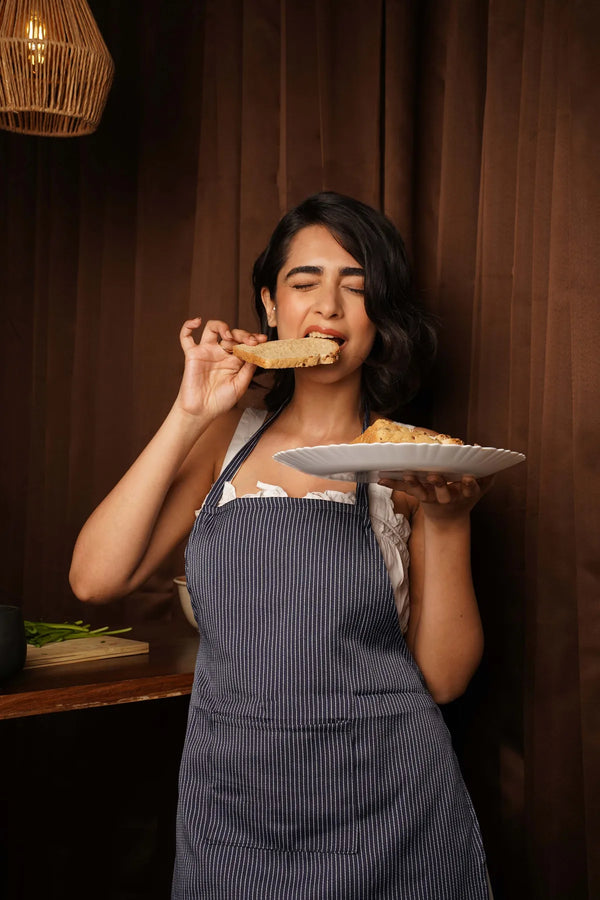 Blue & White Stripes Apron
