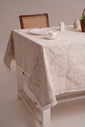 Lace Beige Cotton-Linen Table Cover