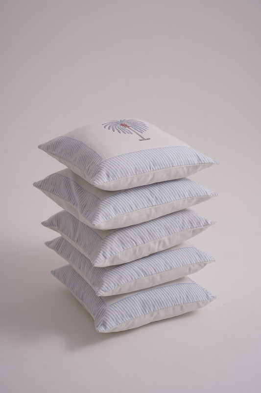 Indigo Bloom Cushion Covers
