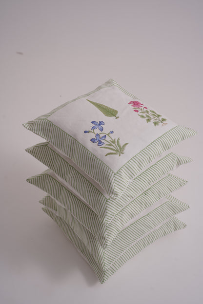 Flora Hand-Block Cushion Covers