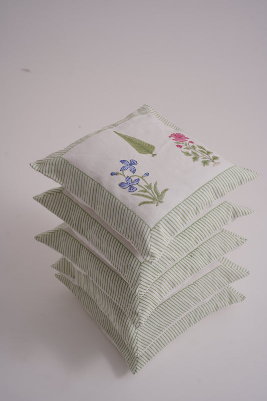 Flora Hand-Block Cushion Covers