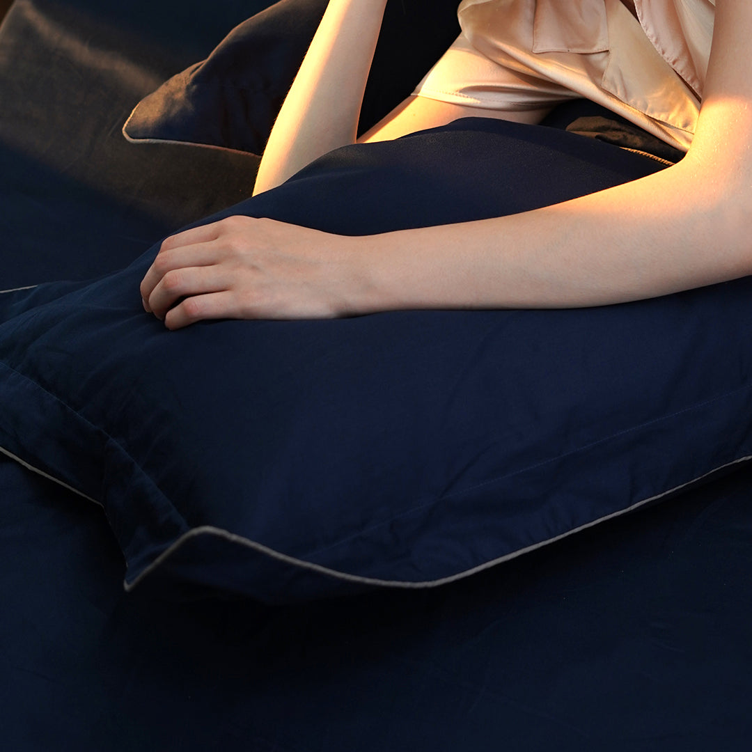 Origin Bedsheet In Dark Blue