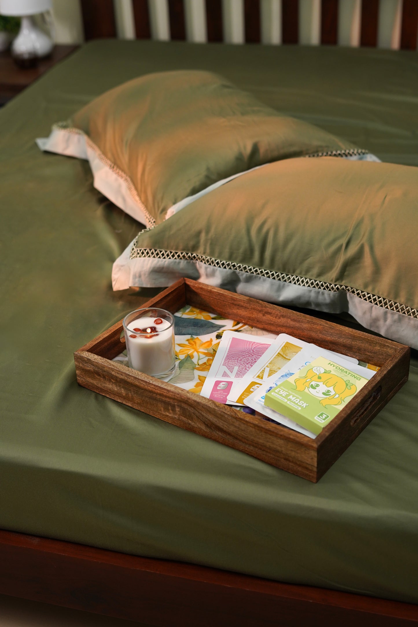 Moon Bedsheet In Green