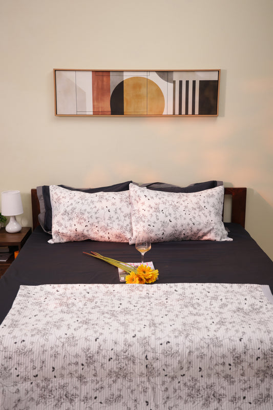 Smoky Petal Reversible Bedcover