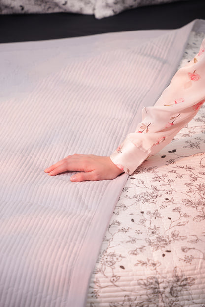 Smoky Petal Reversible Bedcover
