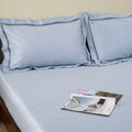 Waves Bedsheet In Ice Blue