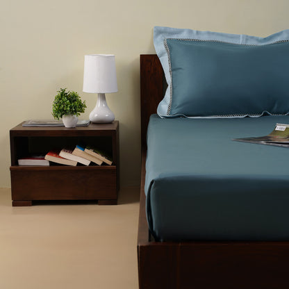 Moon Bedsheet In Teal