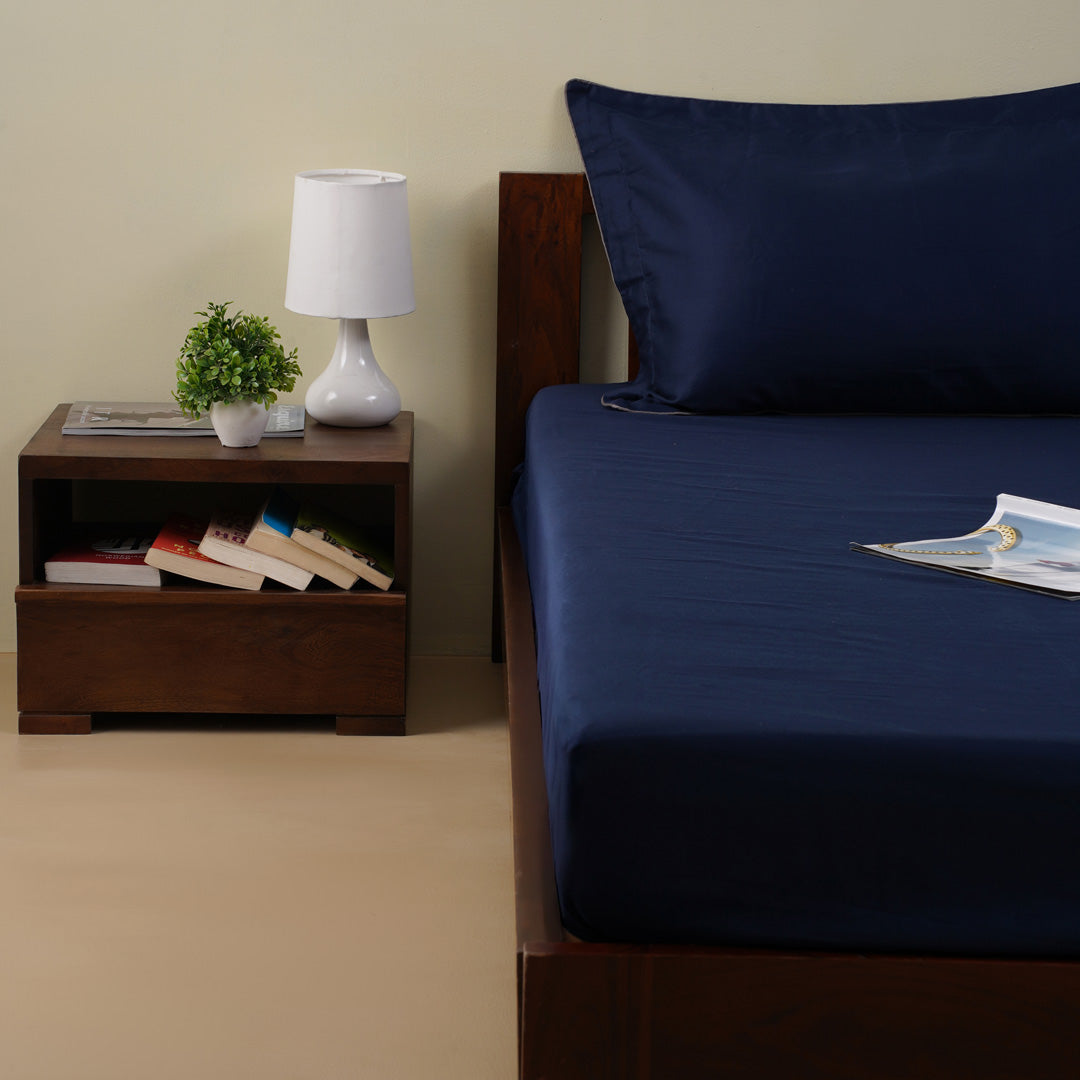 Origin Bedsheet In Dark Blue