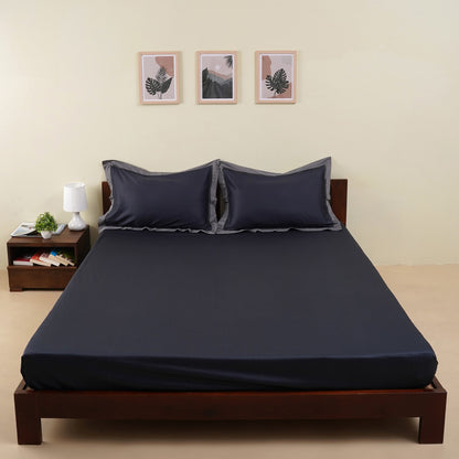 Moon Bedsheet In Dark Blue