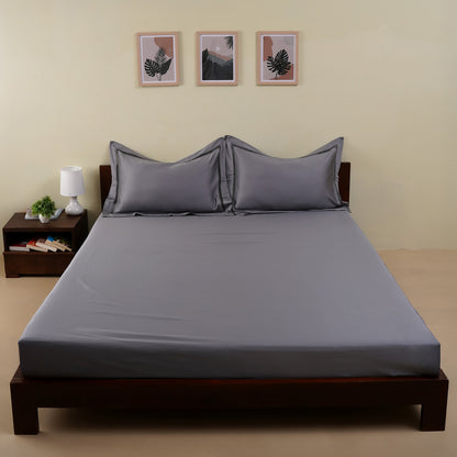 Waves Bedsheet In Grey