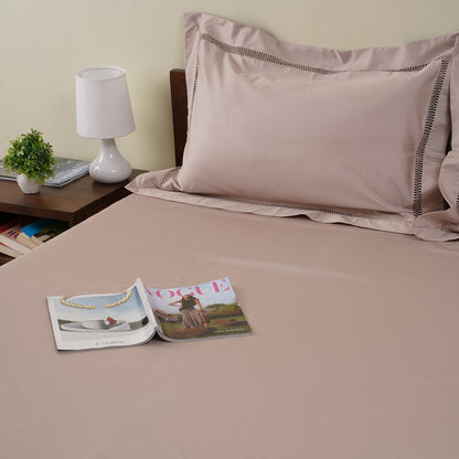 Waves Bedsheet In peach