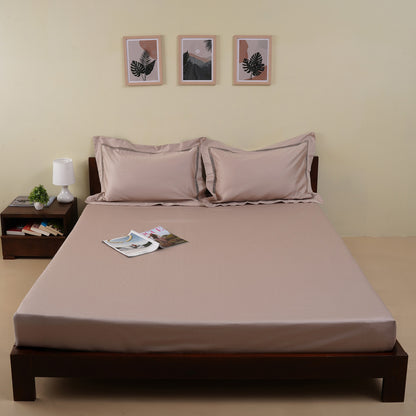 Waves Bedsheet In peach