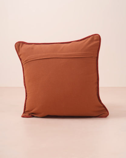 Abstract Embroidered Cushion Cover