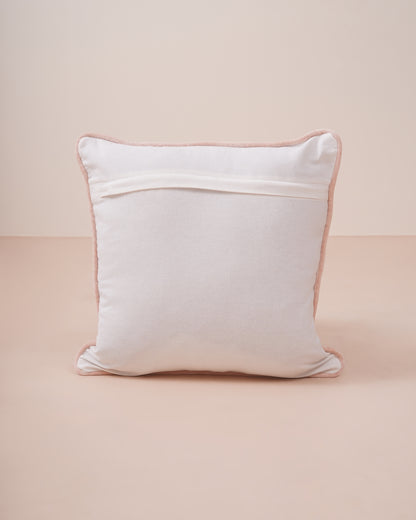 BlossomWeave Embroidered Cotton Cushion Cover