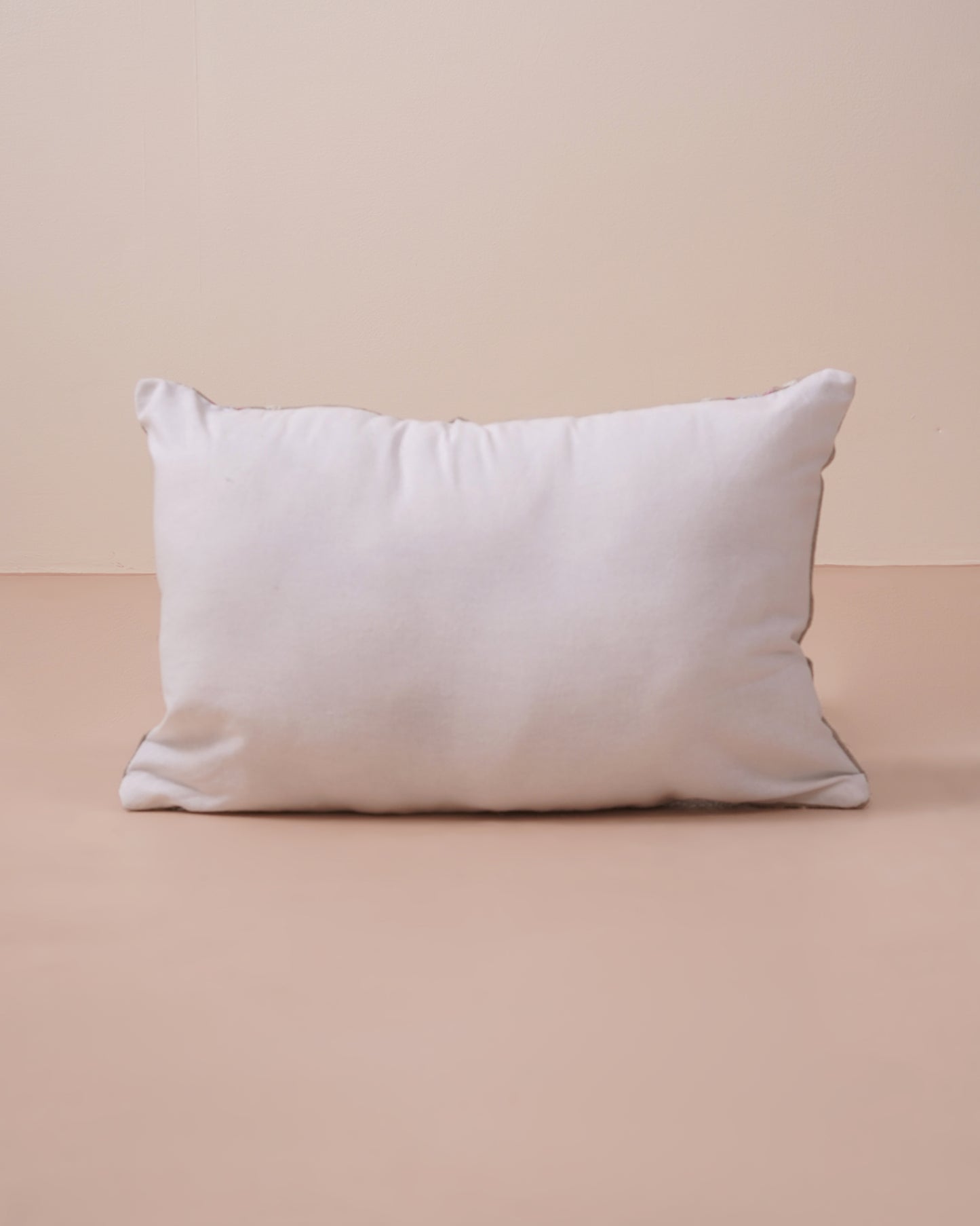 Beige Embroidered Cushion Cover