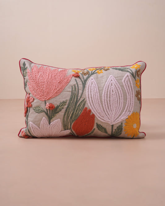 Lotus Tufted Cushion Cover