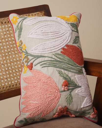 Lotus Tufted Cushion Cover