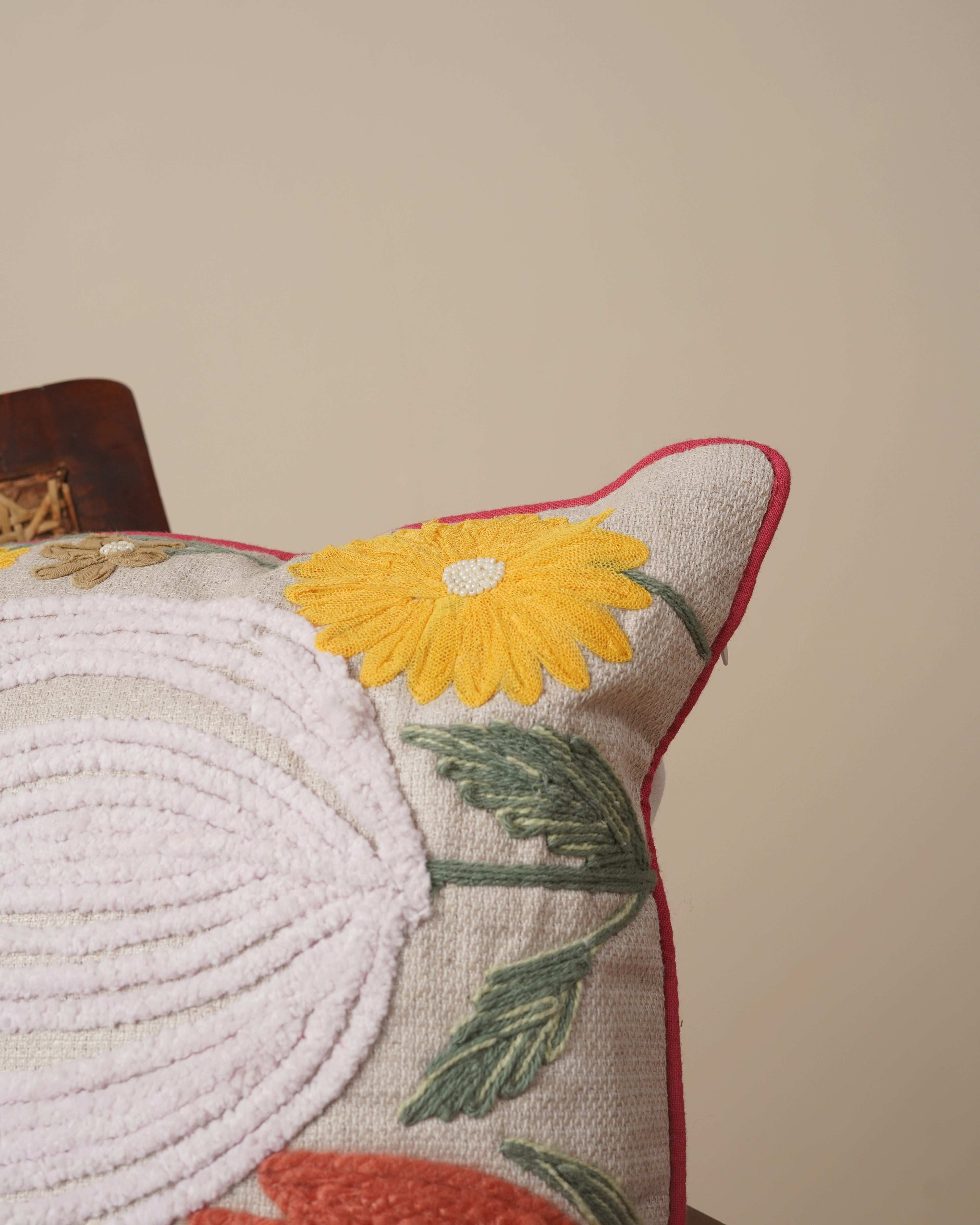 Lotus Tufted Cushion Cover