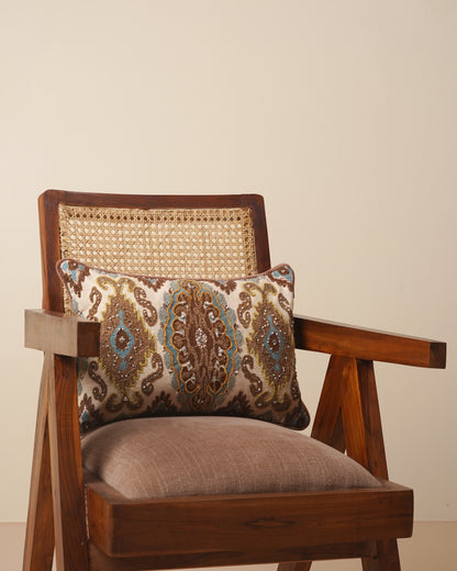 Ikat Embroidered Cushion cover