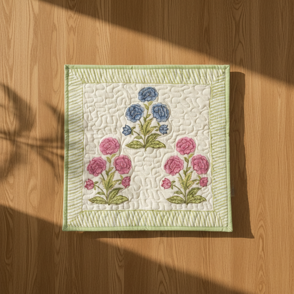Garden Handblock Cushion Cover (Set of 2)