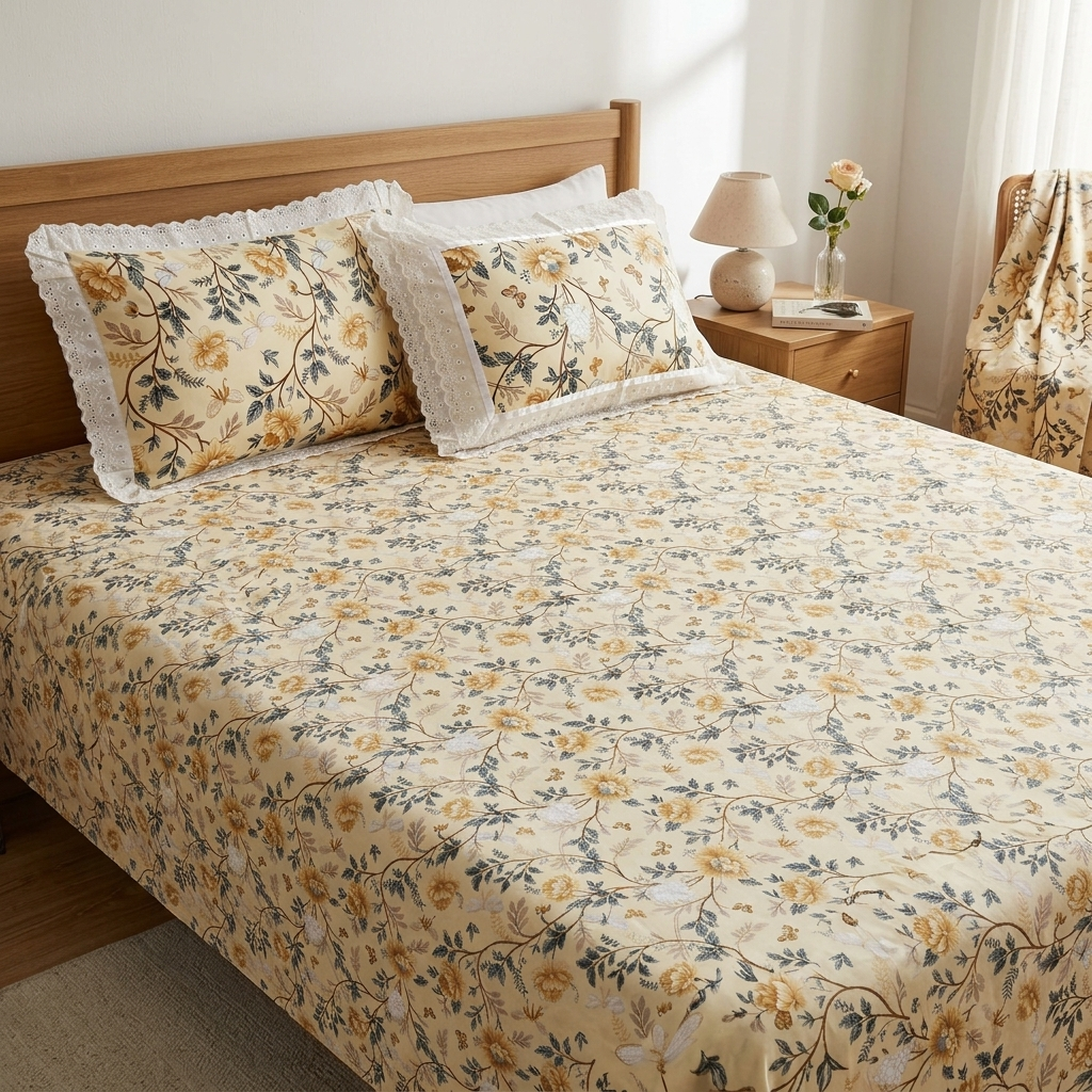 Honeybloom Garden Bedsheet - King Size