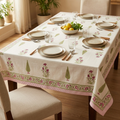 Gulabi Ghanti Table Cover (6 Seater)