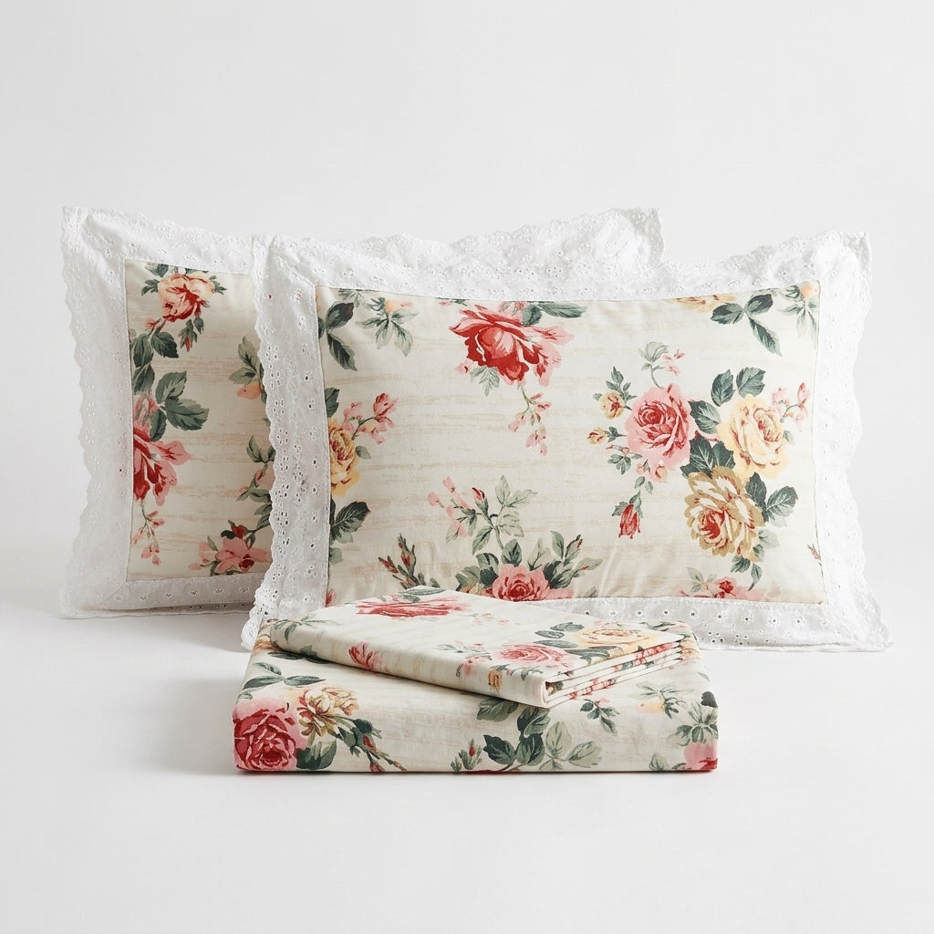 English Rose Cotton Bedsheet