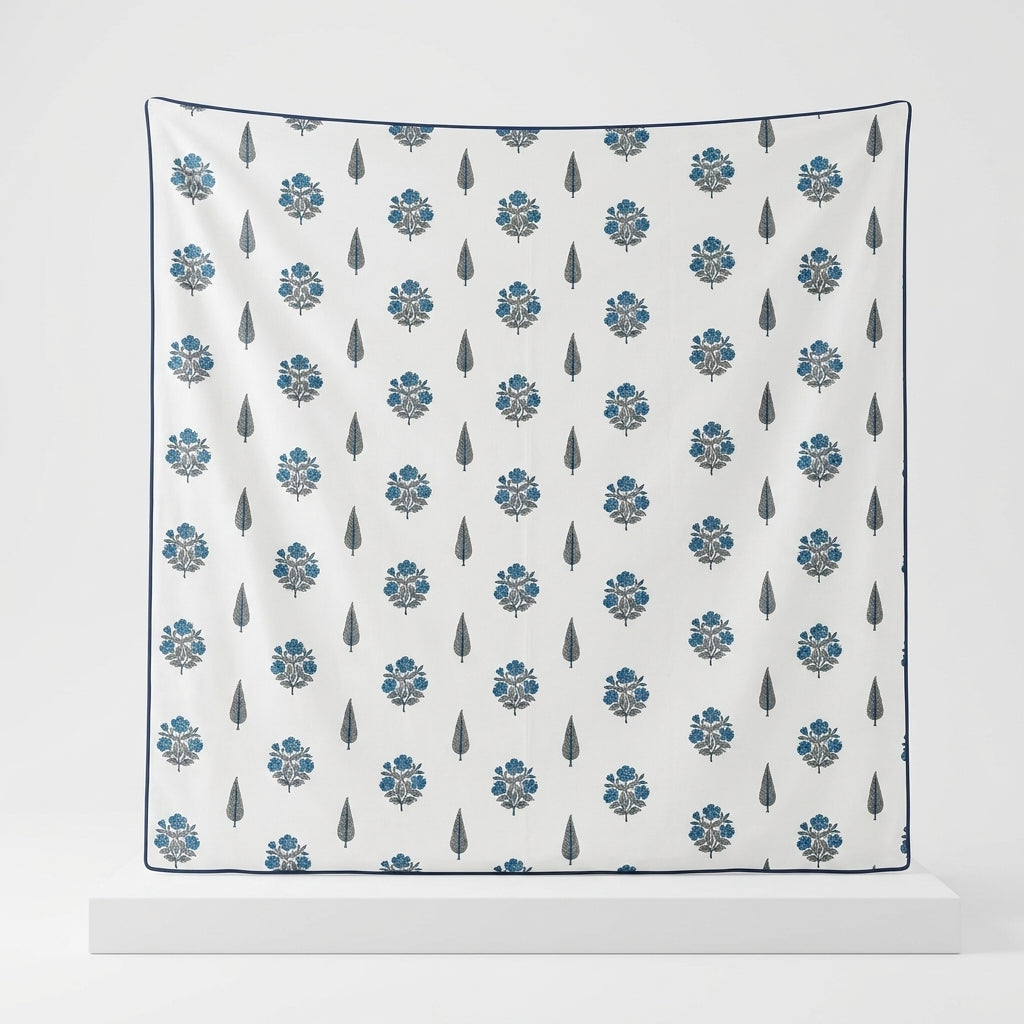 Indigo Bloom Mul Dohar (Single) - 2 Pcs