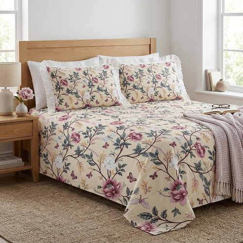 Rosewood Reverie Bedsheet - King Size