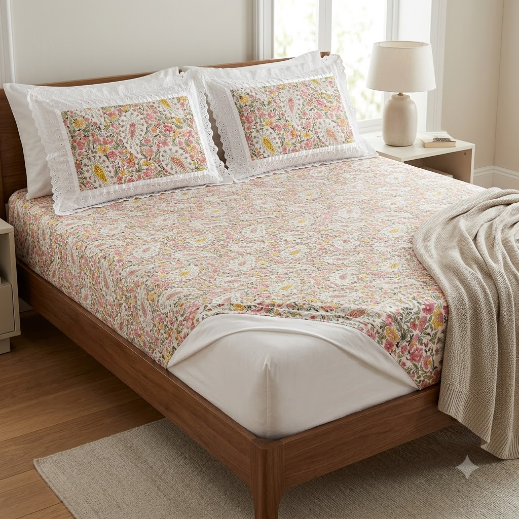 Kairi Bedsheet - King size Bedsheet