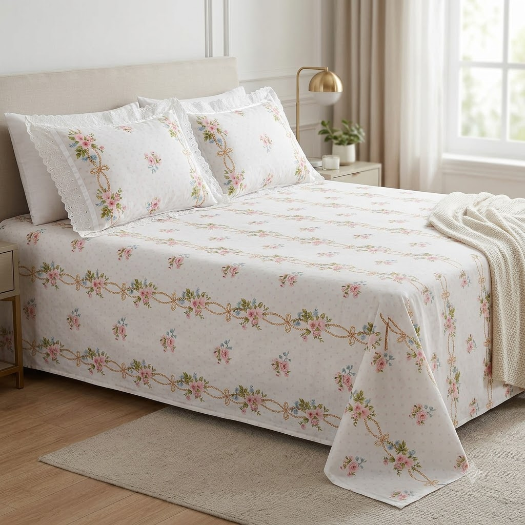 Chantilly Bedsheet - King size Bedsheet