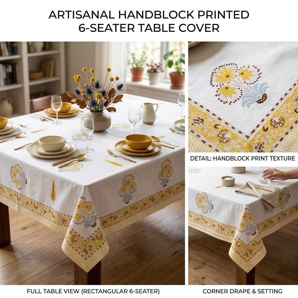 Genda Bagh Table Cover (6 Seater)