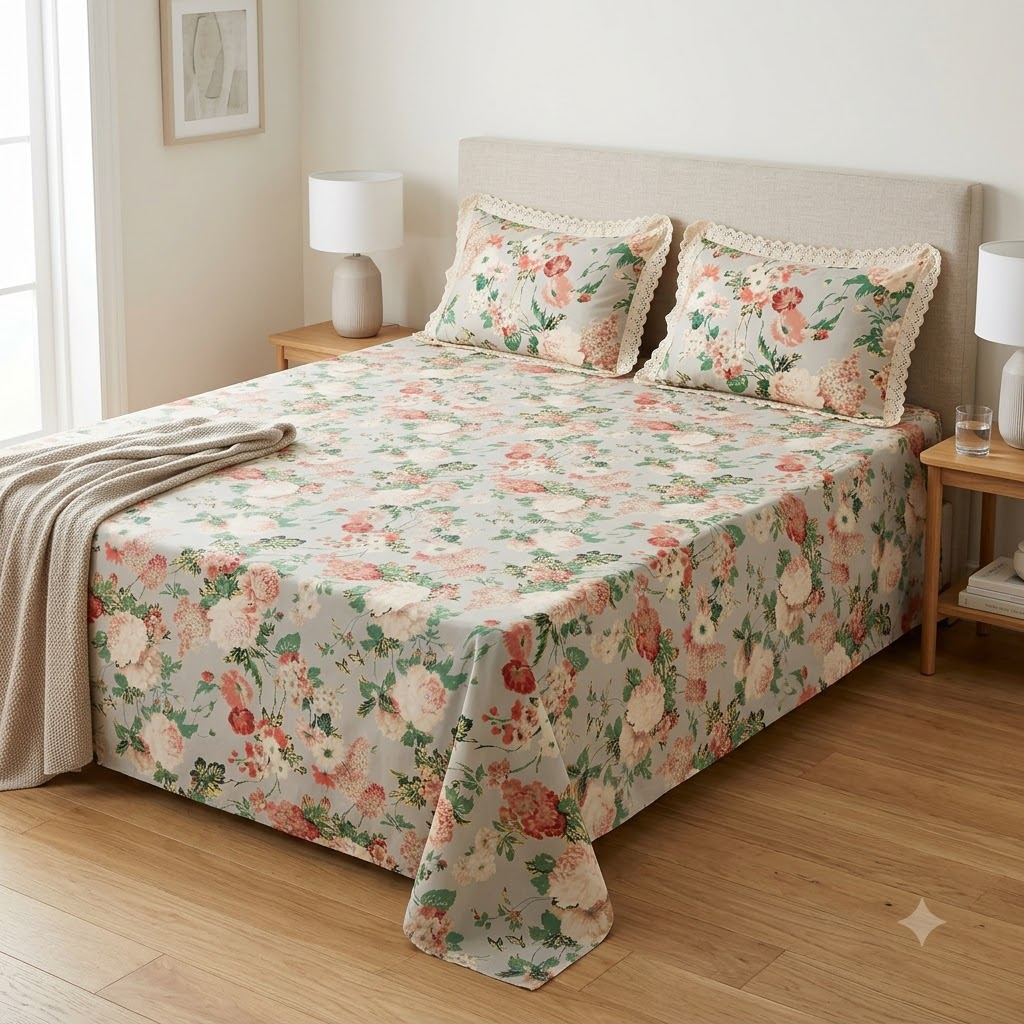 Kaya Bedsheet - King size Bedsheet