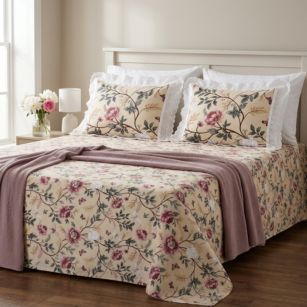 Rosewood Reverie Bedsheet - King Size