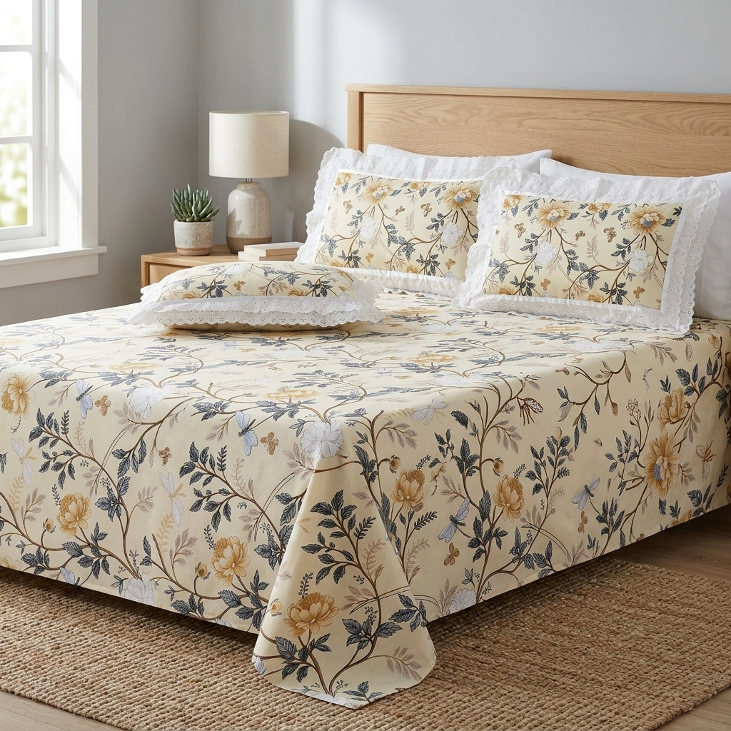 Honeybloom Garden Bedsheet - King Size