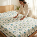 Teal Bloom Jali Mul Dohar (Double)