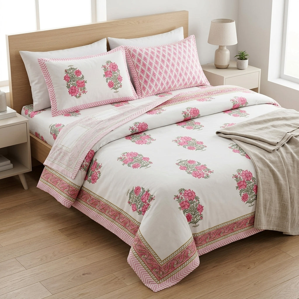 Gulabi Baagh King Size Bedsheet