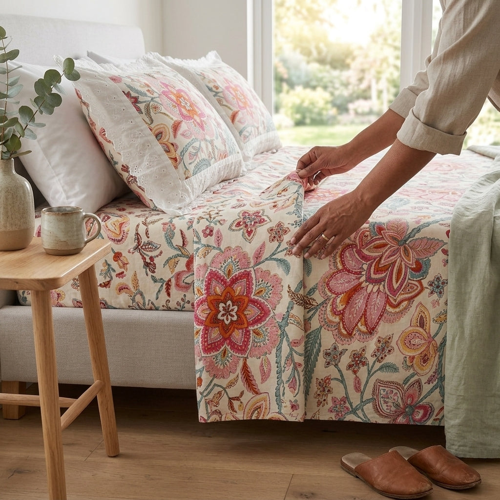 Jaipur Bloom Cotton Bedsheet