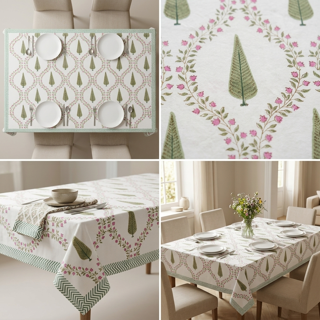 Devdar Bagh Table Cover (6 Seater)