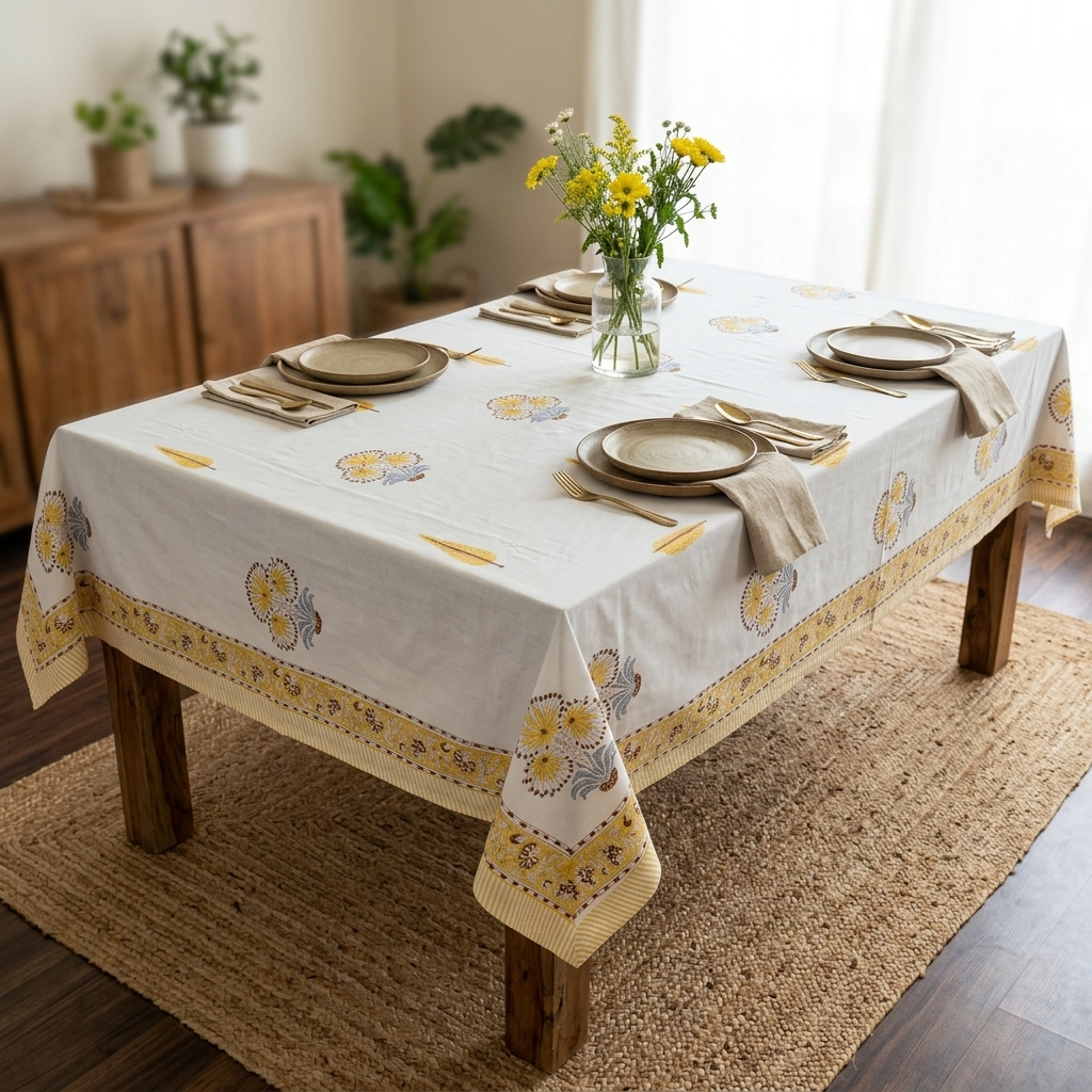 Genda Bagh Table Cover (6 Seater)