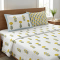 Yellow Marigold King Size Bedsheet
